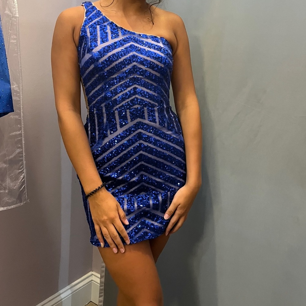 Jovani 06016 homecoming blue dress
